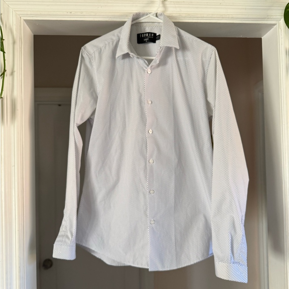 Topman slim fit button down shirt size small